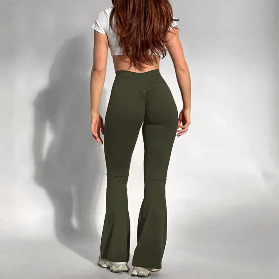 Taille haute entraînement Yoga Leggings Fitness bout à bout Scrunch fesses sport pantalons de gymnas