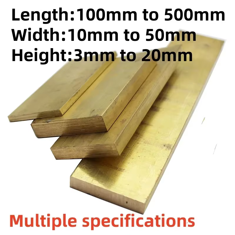 Barre plate en laiton, plaque métallique épaisse de 3mm à 20mm, feuille de métal solide rectangulair