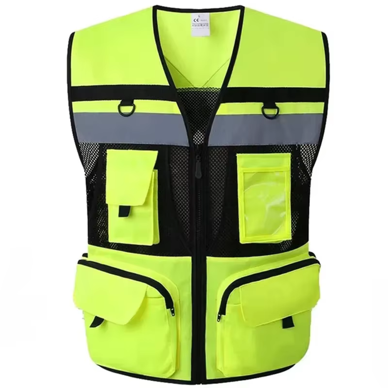 Gilet de sécurité haute visibilité avec Logo personnalisé, vêtements de travail personnalisés pour l