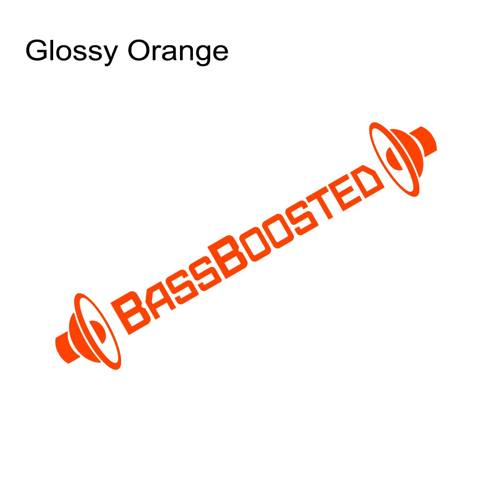Autocollant de voiture amusant BassBoosted Bass Boosted, autocollant en vinyle créatif, décoration d