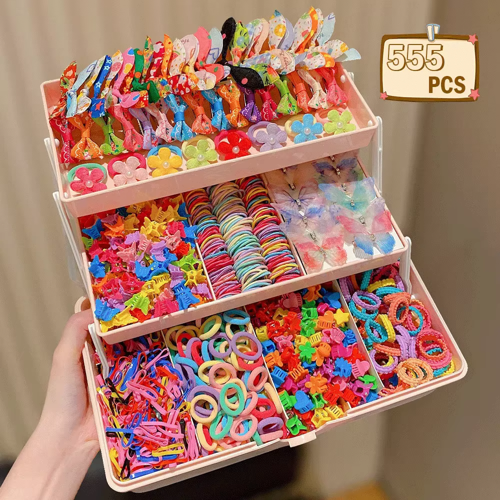 Ensemble d'accessoires pour cheveux pour filles, 577 pièces, couleurs assorties, épingles à cheveux 