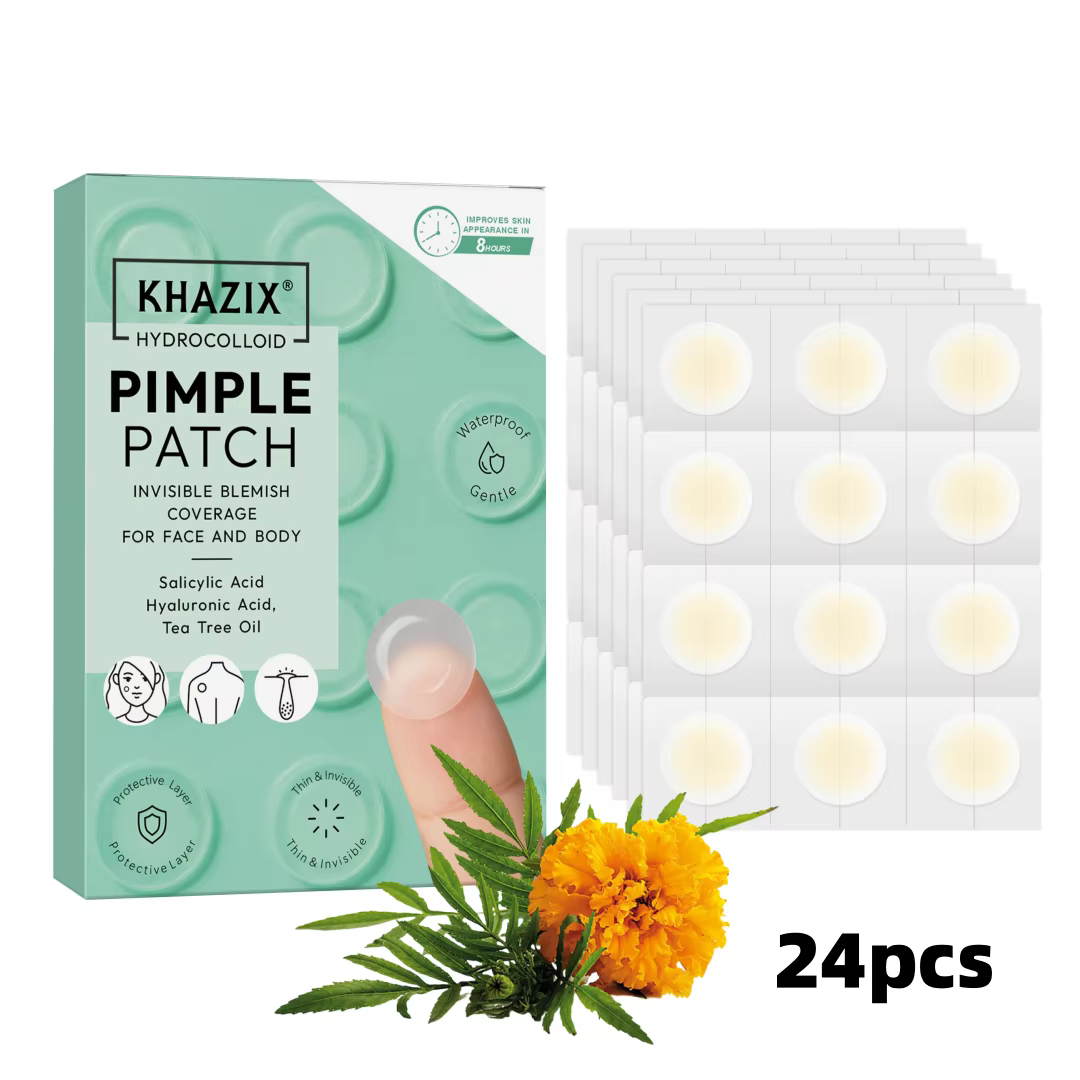 24 patchs hydrocolloïdes pour boutons avec acide salicylique, acide hyaluronique et huile d'arbre à 