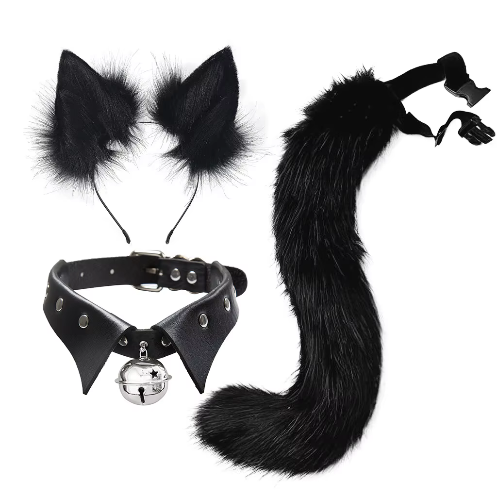 Ensemble d'accessoires de Costumes de Style gothique, collier de Style Steampunk, queue de couvre-ch