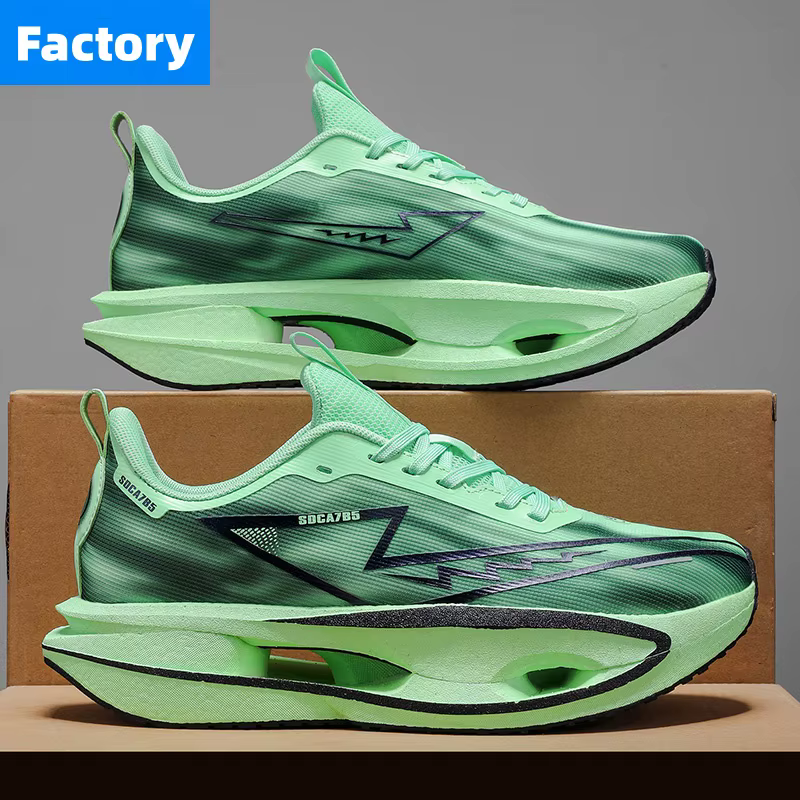 Chaussures de course Marathon Spécialité Homme Sport Plaque Carbone Respirantes Ultralégères Femme C