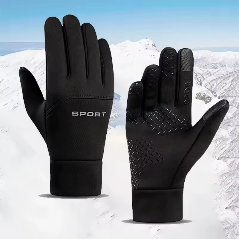 Gants chauds d'hiver pour écran tactile, coupe-vent, antidérapants, résistants au froid, pour cyclis