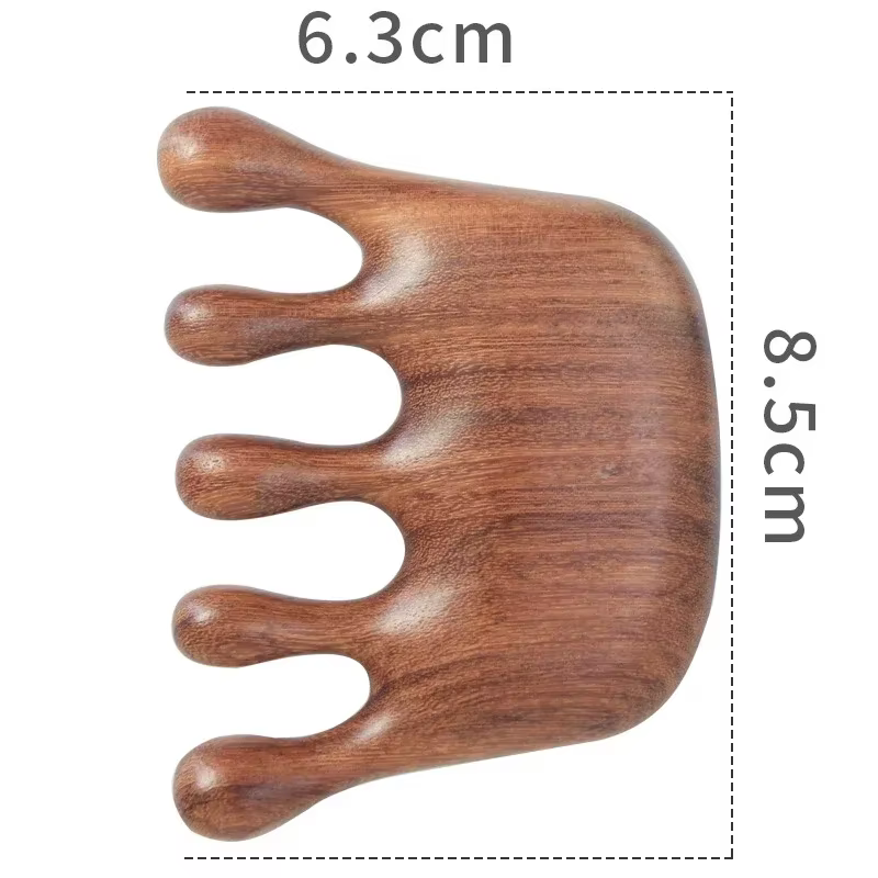 Masseur Acupoint masseur tête bois de santal peigne à cheveux cuir chevelu Relax Portable manche en