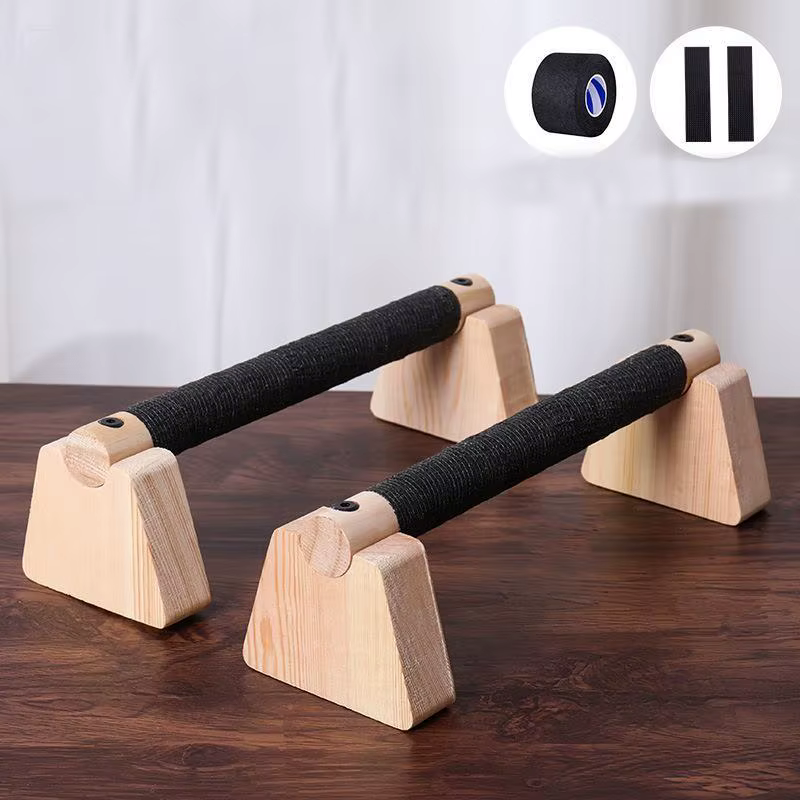 Barre de pompes en bois, Poignée de pompes, Équipement d'entraînement à domicile avec poids corporel