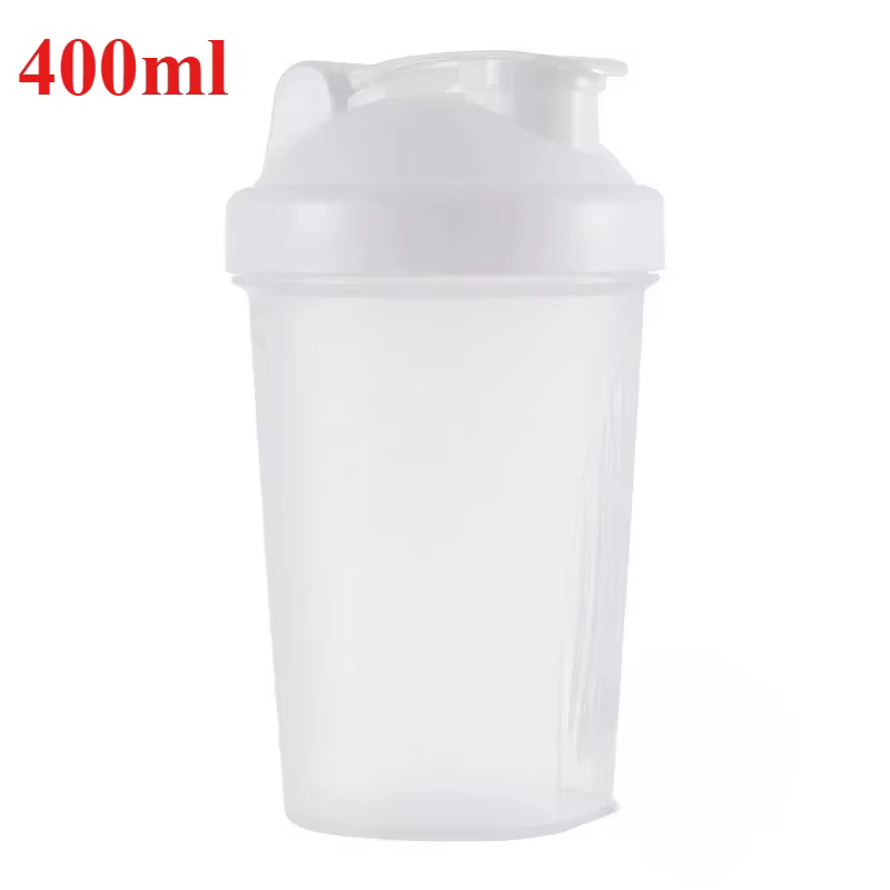 Bouteille de protéines Shaker de sport avec boule en acier, tasse à secouer la poudre, bouteille d'e