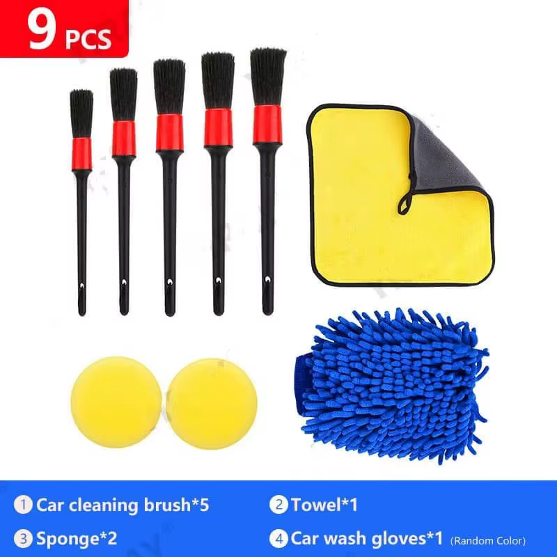 Kit de détail de voiture, ensemble de brosses de détail de voiture, kit de lavage de voiture, access