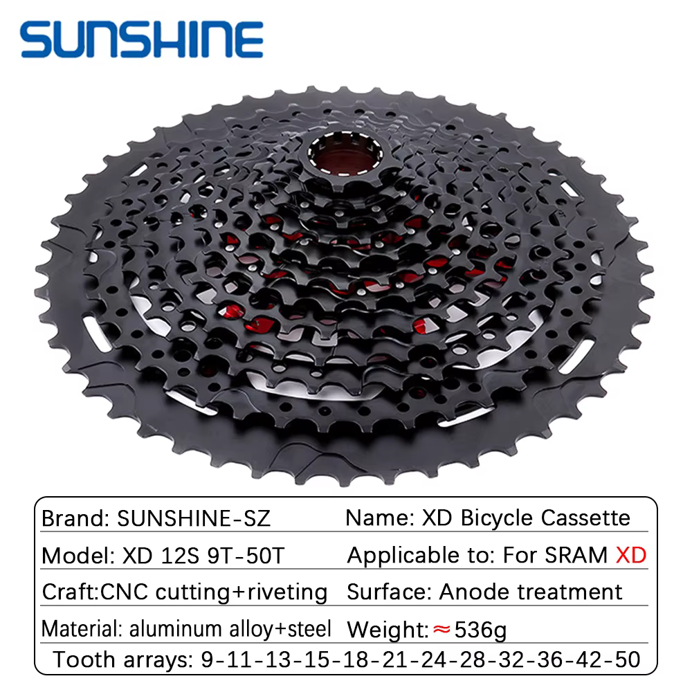 Stalshine-Pignon VTT ultraléger pour S233, cassette XD, K7, 12 vitesses, 50T, 12V