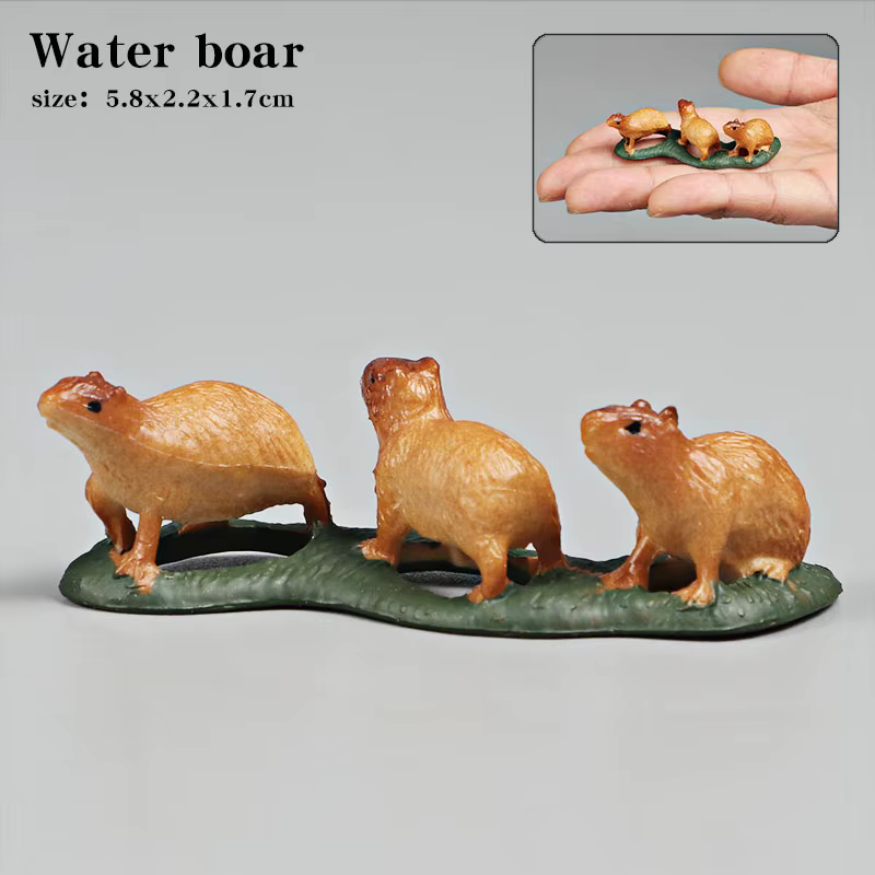 Capybara modèle animaux sauvages Simulation rongeur figurine mignon enfant jouet pour Collection