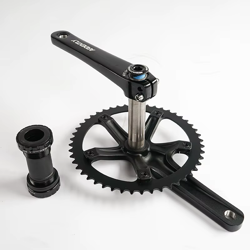 Ardently-Pédalier Intégré Creux pour Vélo, FixeGear, 48T, 165mm, Piste, Vitesse Unique, BCD144mm, Al