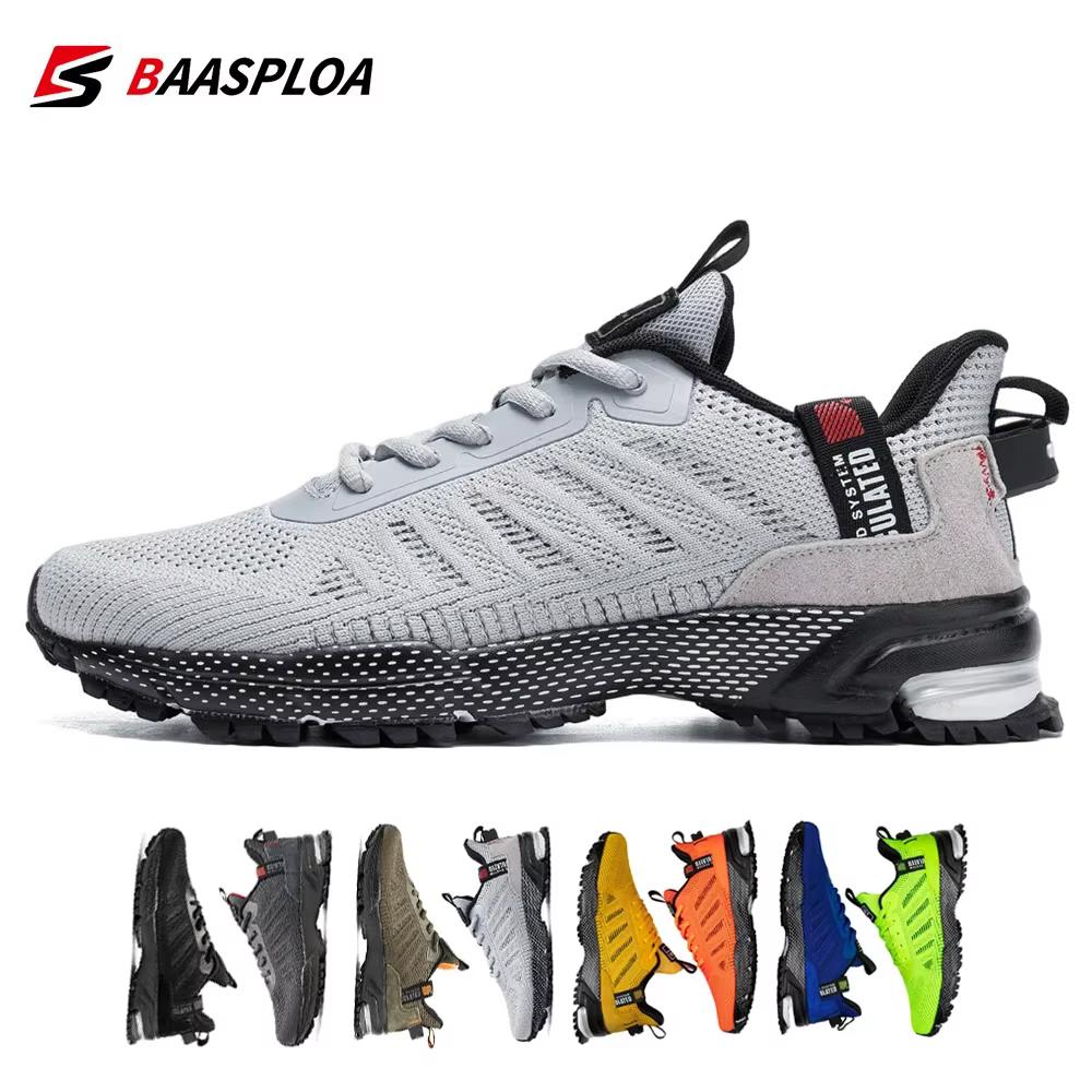 Baasploa – chaussures de course professionnelles pour hommes, baskets légères en maille de styliste