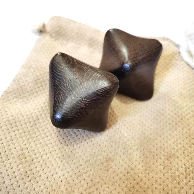 Balle de massage en bois pour adultes, rouleau à main, jouets Fidget, anlande, mentaires oriel, mm,
