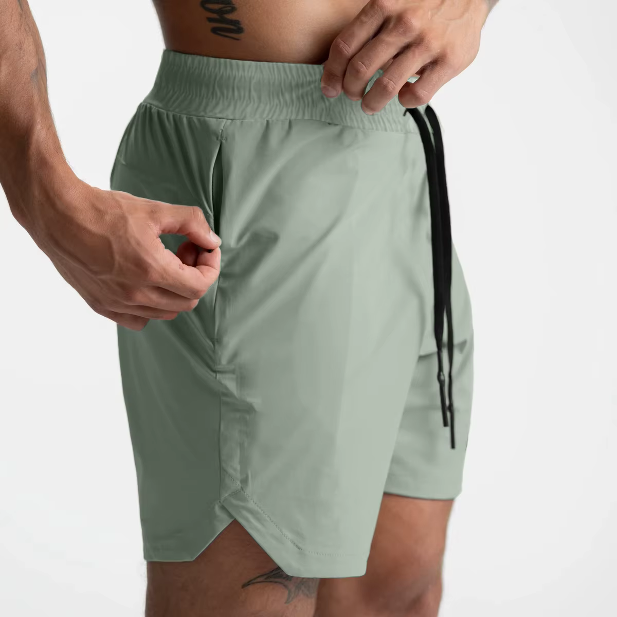 Short de course pour hommes, monocouche tissé, séchage rapide, couleur unie, Fitness, sport, décontr