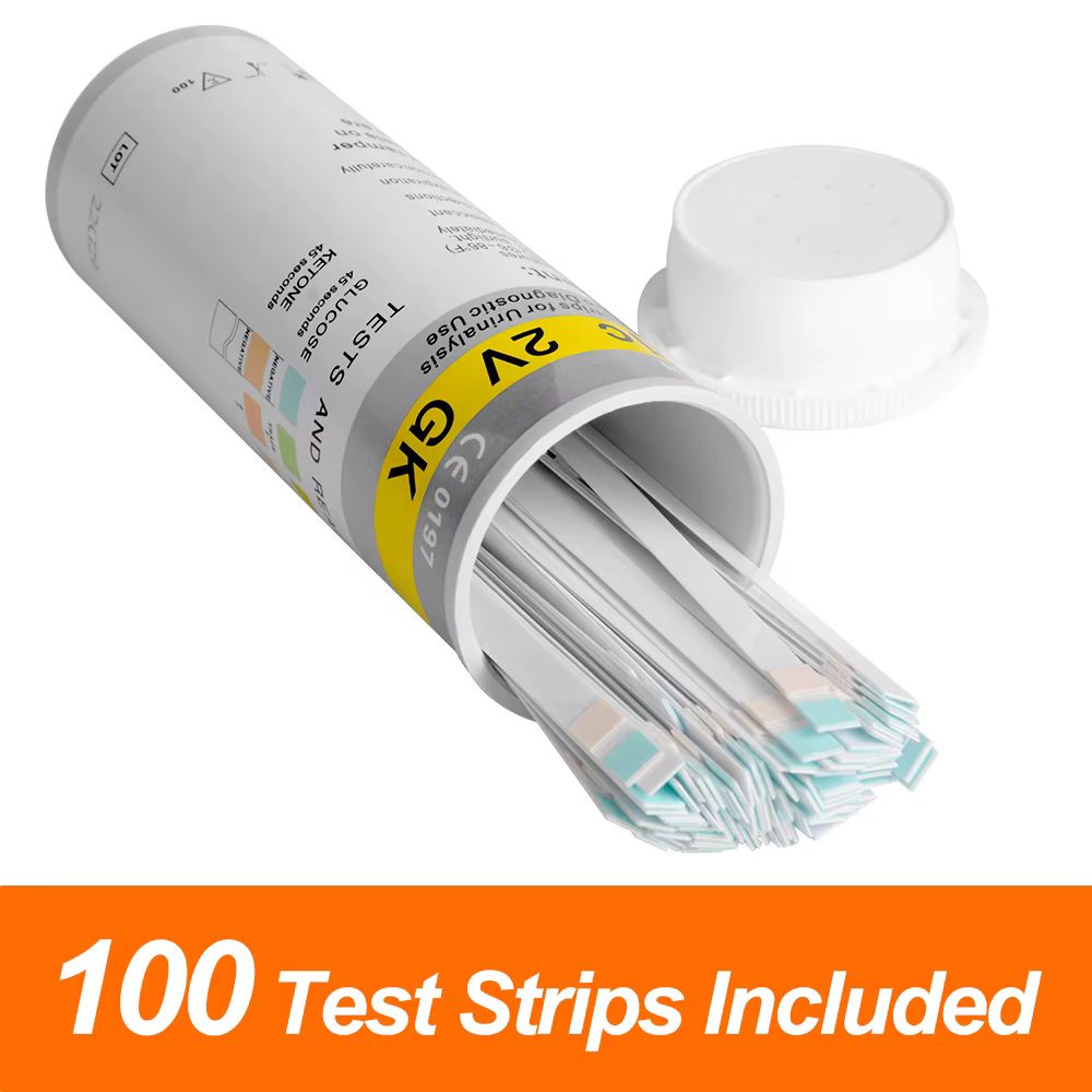 Bandelettes de Test de glycémie d'urine Keto, 100 pièces, idéales pour tester les cétones sur la rég