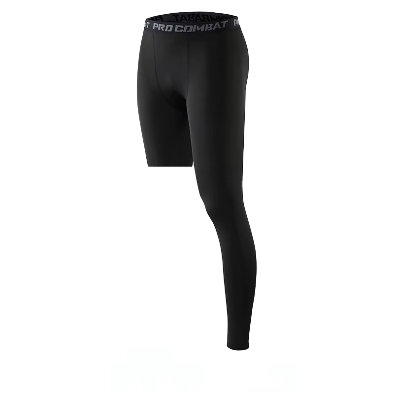 Leggings de basket-ball à jambe unique pour hommes, pantalons de Compression, pantalons longs, colla