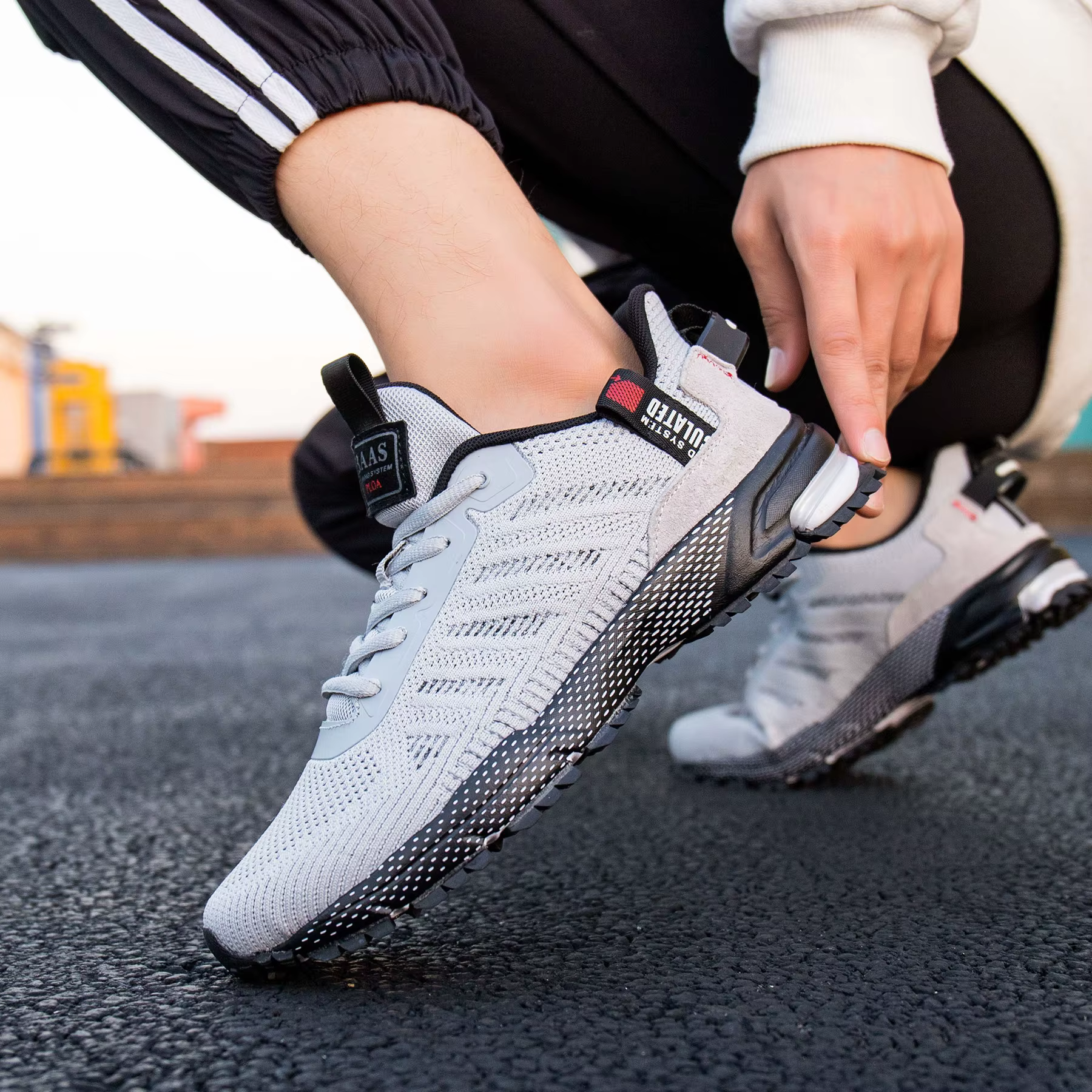 Baasploa – chaussures de course professionnelles pour hommes, baskets légères en maille de styliste