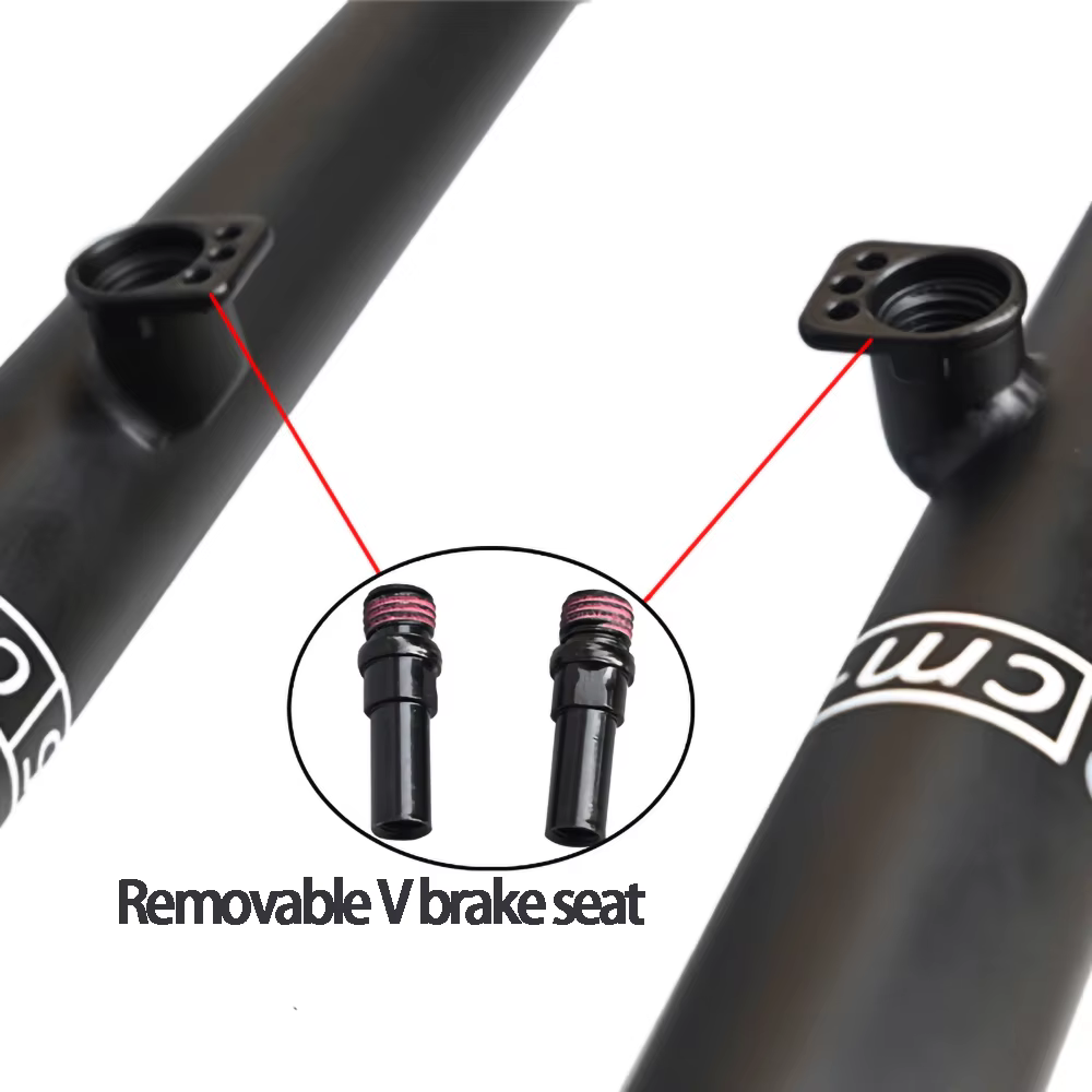 26/27.5ER DARKROCK CM-5 cr-mo Steels fourche avant 28.6mm disque et V frein vtt fourche rigide pièce