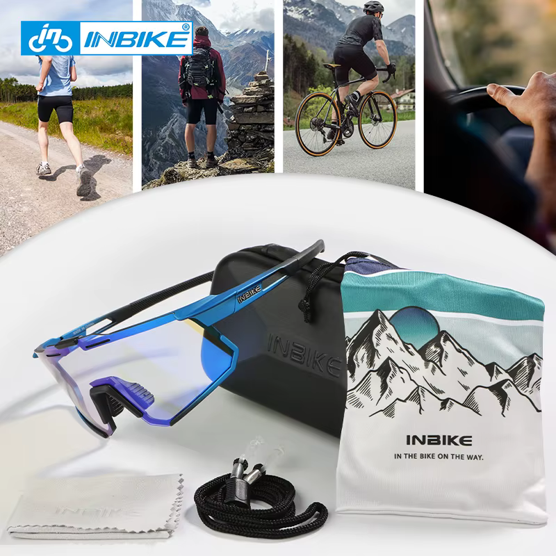 INBIKE-Lunettes de soleil de cyclisme photochromiques pour hommes, lunettes de vélo de route profess