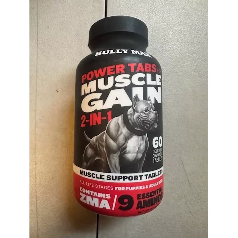 DOG BULLY MAX 2-en-1 Le pouvoir ultime du constructeur musculaire augmente la croissance 1 bouteille