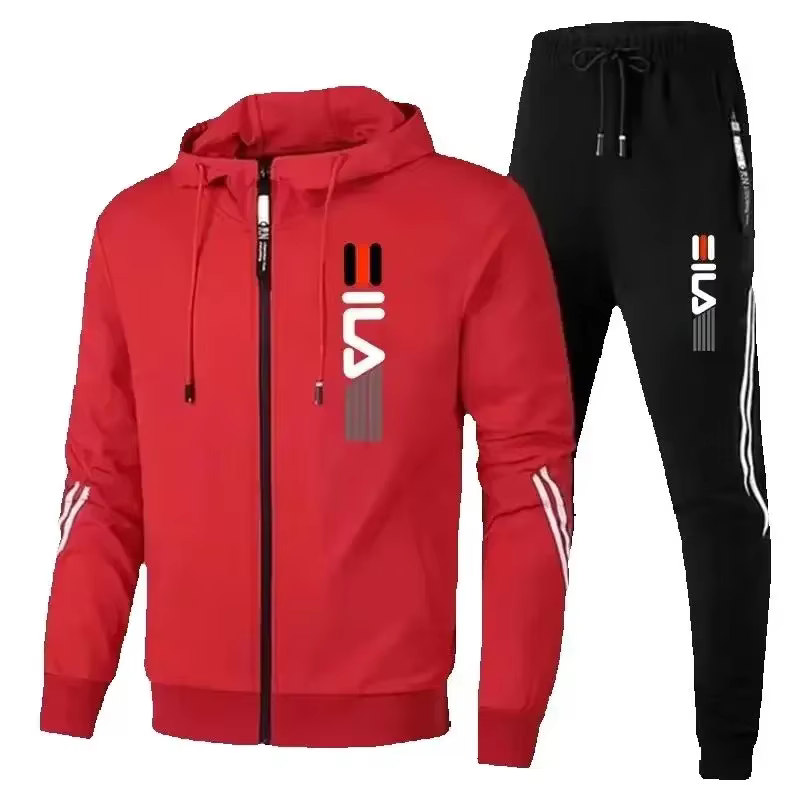 Ensemble de Sport Homme Printemps-Automne 2026 : Veste de Sport Décontractée + Pantalon de Sport, Te