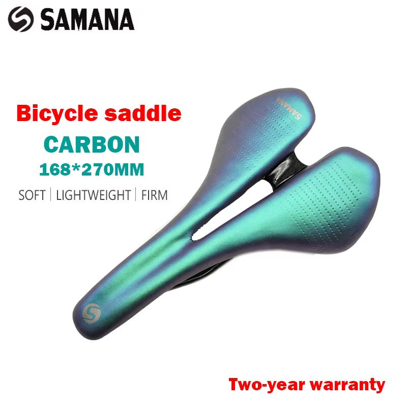 SAMANA-Selle de vélo de route et VTT en cuir super léger, coussins en carbone, siège de vélo, 270x16