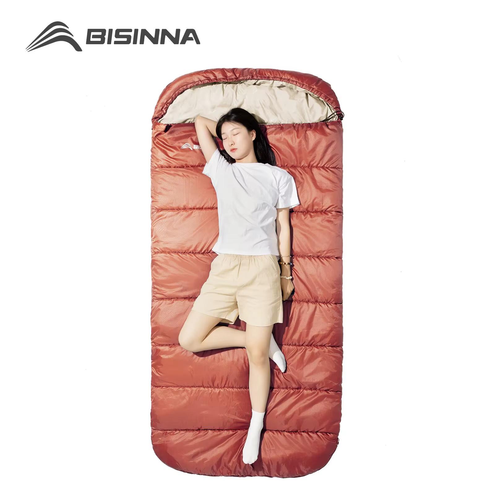 BISINNA grand sac de couchage de Camping léger 3 saisons sac large ample longue taille pour adulte r