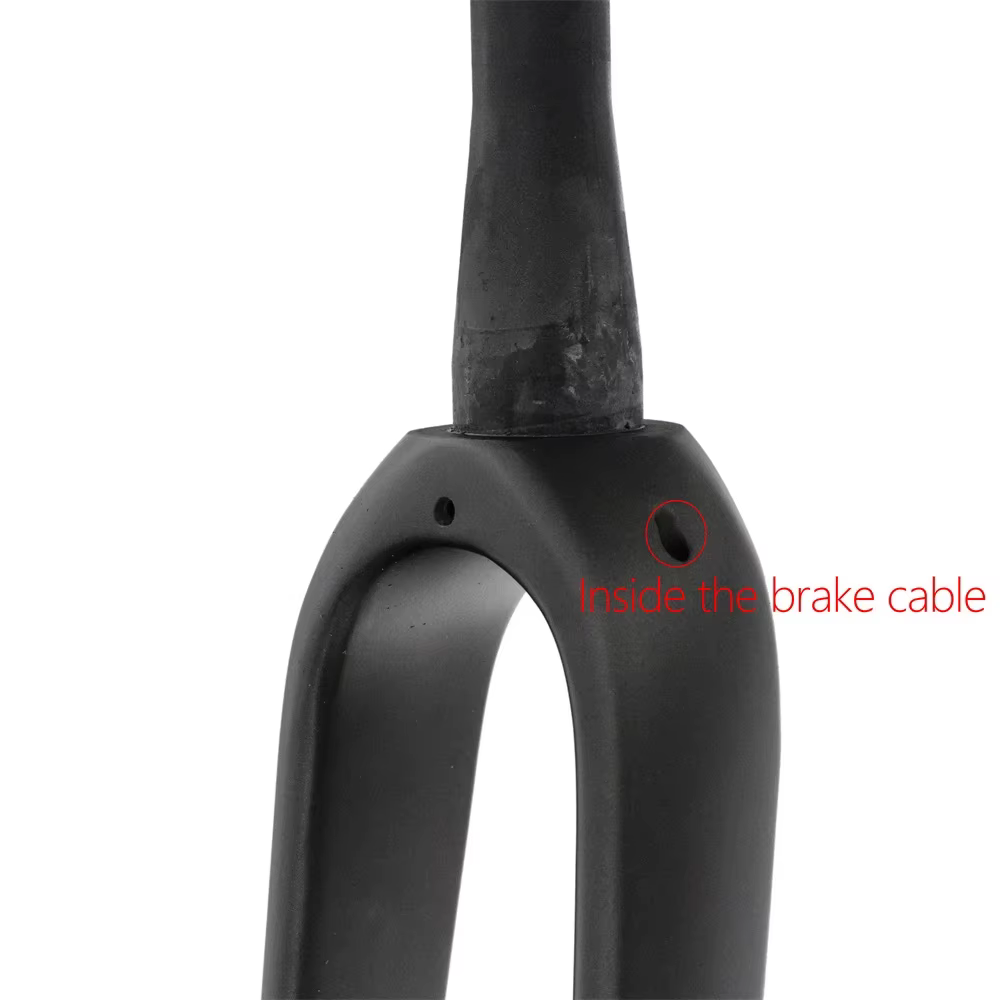 Gravel-Fourche avant en carbone ultralégère pour vélo de route, tube droit et conique, frein à disqu