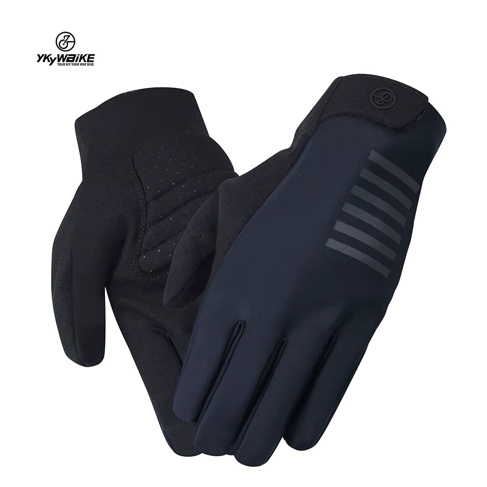 YKYWBIKE Gants de sport imperméables à écran tactile, longs doigts complets, demi-doigts, gants de c