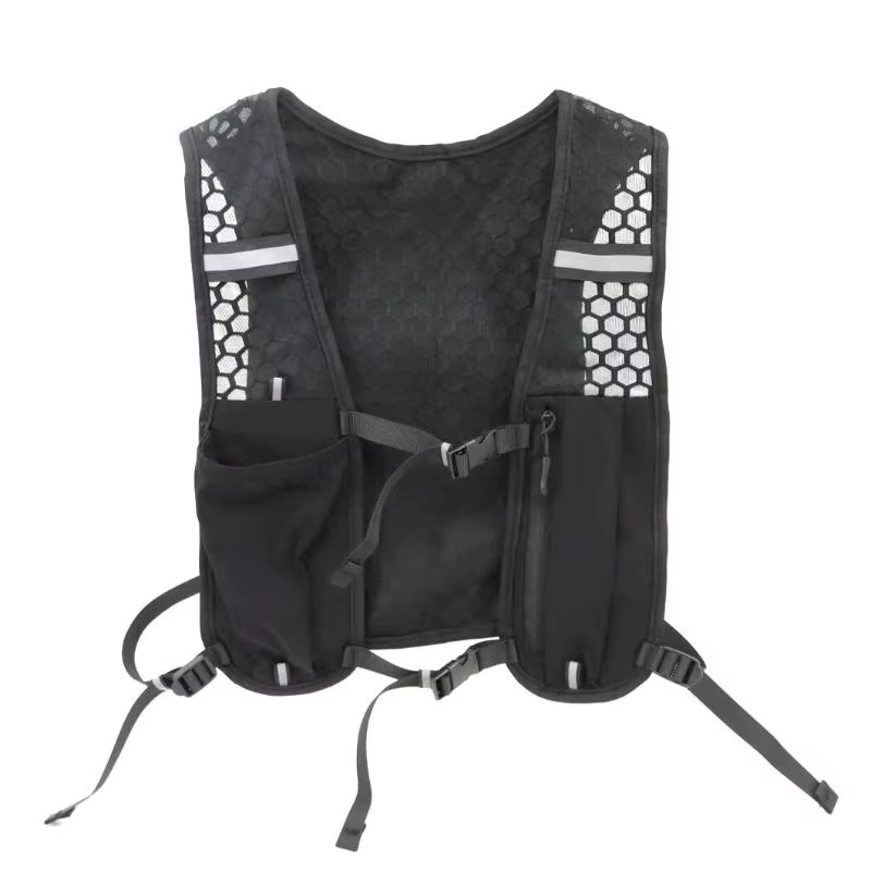Gilet de course pour femmes et hommes, gilet d'hydratation réglable avec sangle de poitrine, sac à d