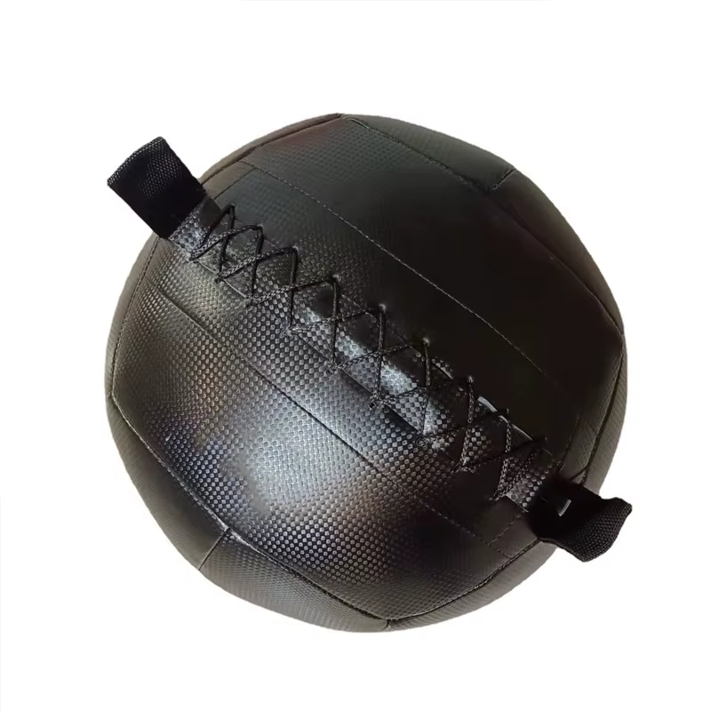 Balle médicale souple en cuir PU pour entraînement de force, ballon mural pour exercice complet du c