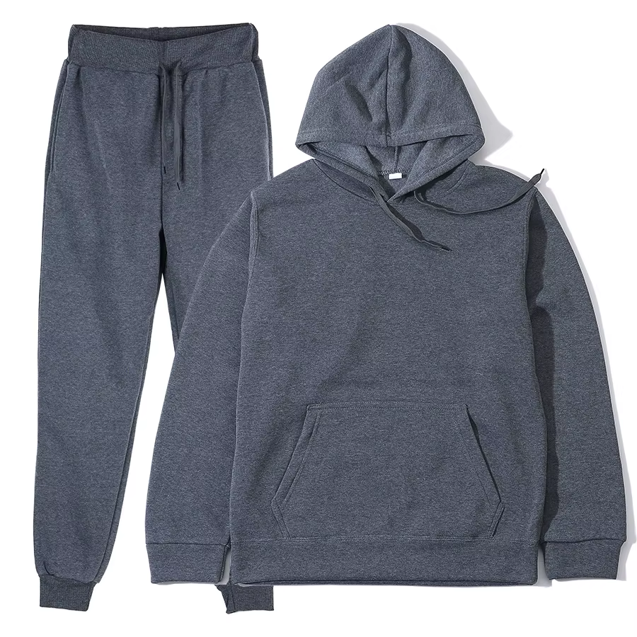 Combinaisons de sport pour hommes, survêtement à la mode, sweat à capuche + pantalon, ensemble deux 