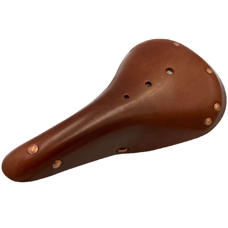 Selle de vélo universelle faite à la main en cuir Bromsilice, siège en cuir pour VTT