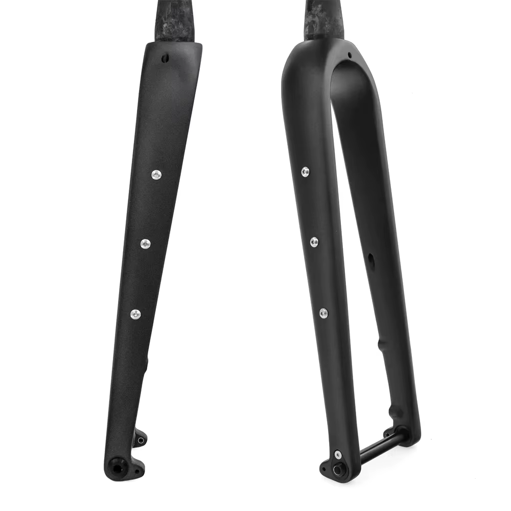 Gravel-Fourche avant en carbone ultralégère pour vélo de route, tube droit et conique, frein à disqu