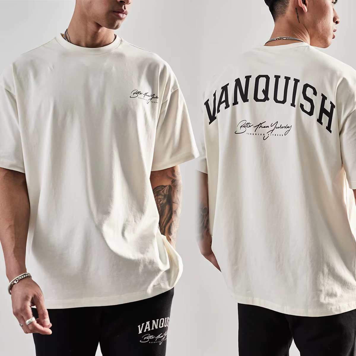 T-shirt de sport oversize pour homme, en coton, pour la course et la gym, marque de luxe, style rétr