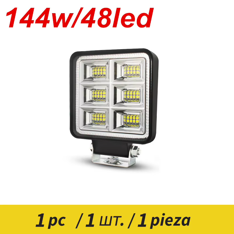 Lumière Led ronde pour camion 12v 24v, pour tracteur, voiture, véhicule, 4x4, barre tout-terrain, lu