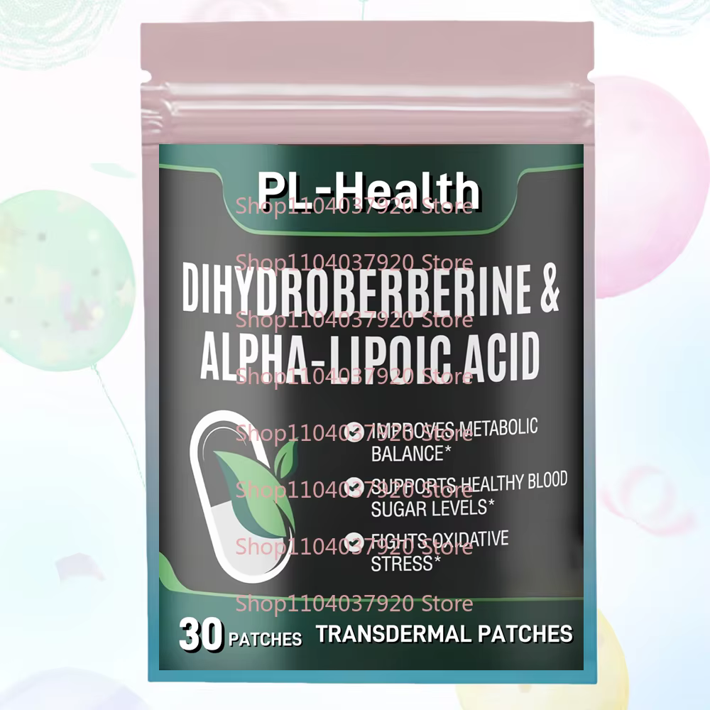 30 Patchs Transdermiques de Dihydroberbérine avec Acide Alpha-Lipoïque pour Soutenir la Santé Cellul