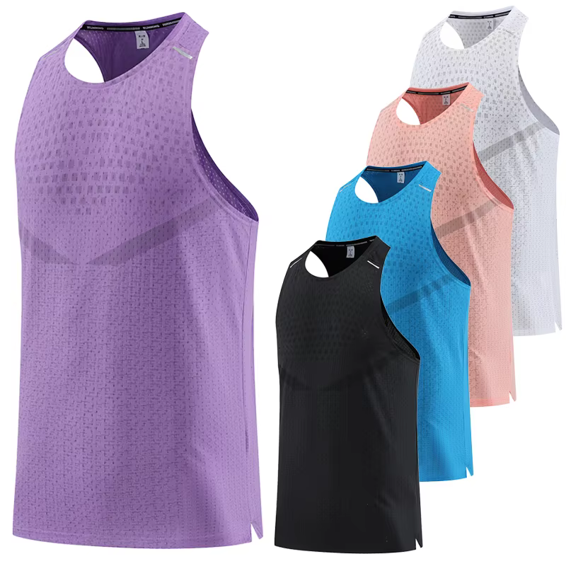 Débardeur d'athlétisme en maille respirante pour homme, maillot de corps de plage cool, maillot de v