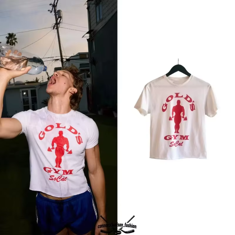 Nouveau T-shirt de sport confortable pour homme, collection été 2026, inspiré de Gold's Gym, idéal p