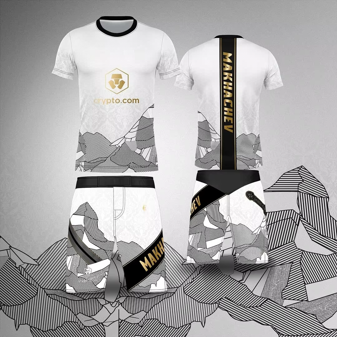 T-shirt et short de combat MMA Top Boxing Islam Makhachev pour hommes, respirant et à séchage rapide