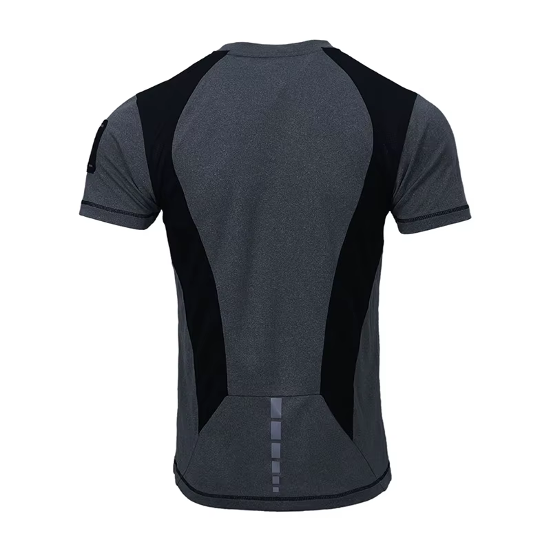 Levez songear-T-shirt de sport à manches courtes, étiquette bleue, avec aileron de requin, séchage r