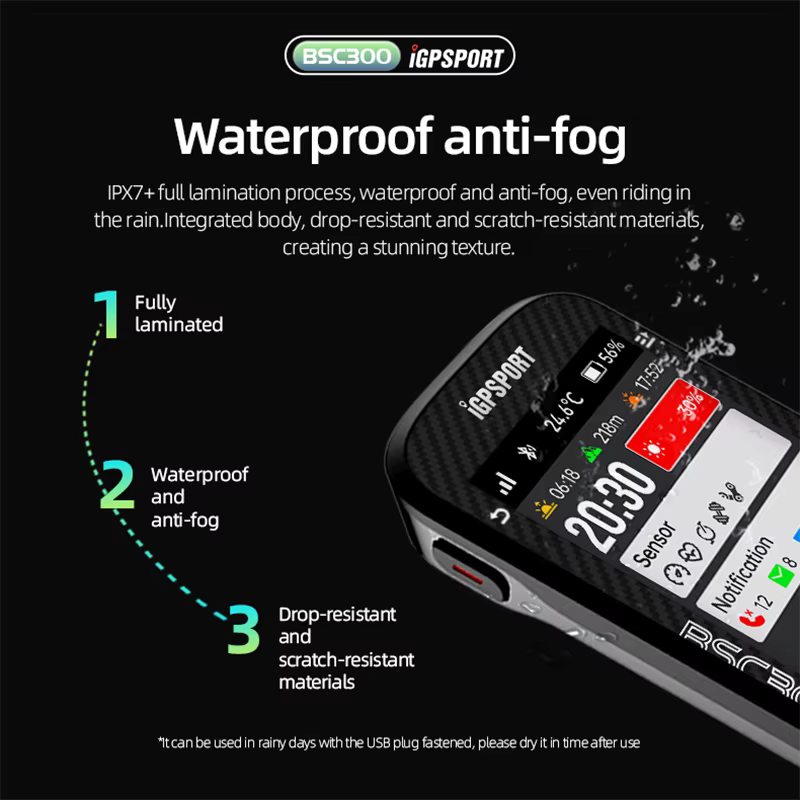 IGPSPORT BSC300 ordinateur de vélo GPS carte hors ligne mondiale odomètre de cyclisme BSC 300 Suppor