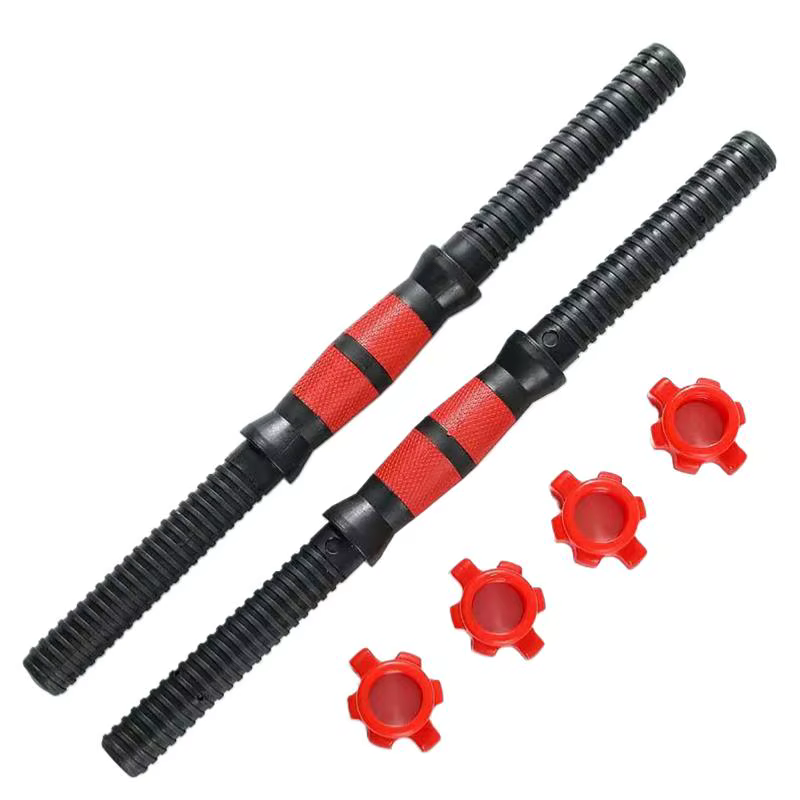Lot de 2 barres d'haltères de gym, pièces de musculation, accessoires d'entraînement de force, poign