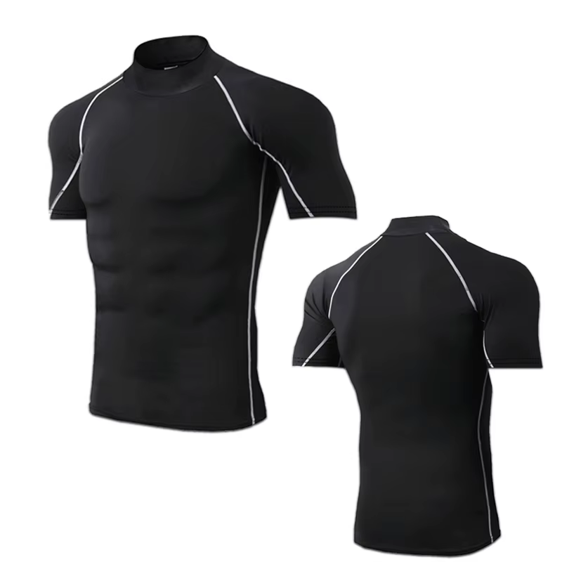 T-Shirt de Compression hommes séchage rapide à manches courtes décontracté été T-Shirt Fitness entra