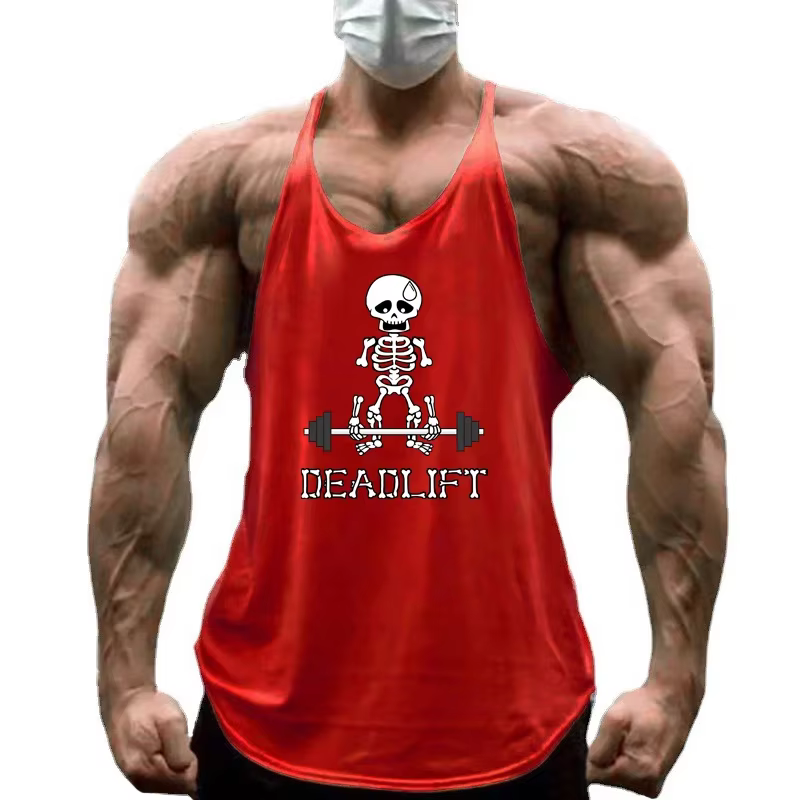 Vêtements d'entraînement musculaire de sport pour hommes, maillots de course de fitness, haut précie