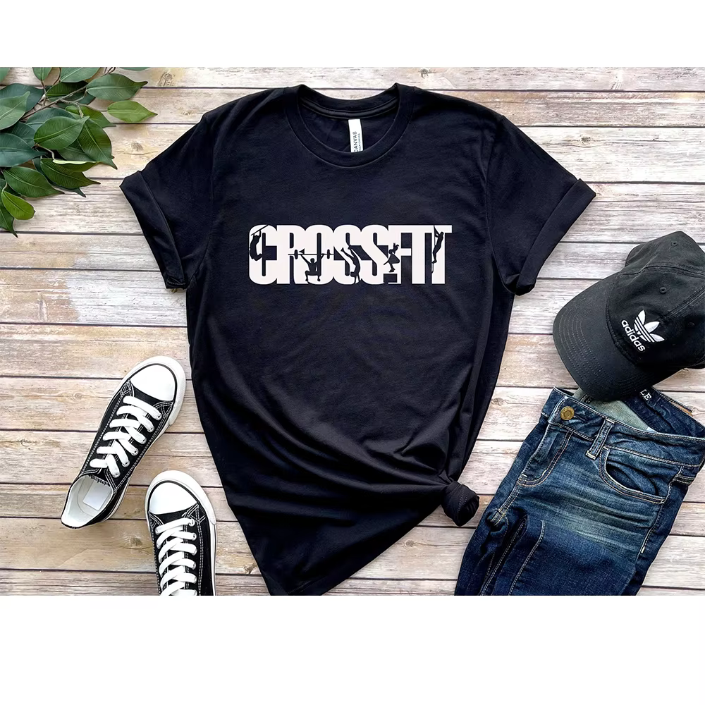 Nouveau T-shirt CrossFit Homme 2026, T-shirt de Sport et de Fitness Motivationnel, T-shirt Décontrac