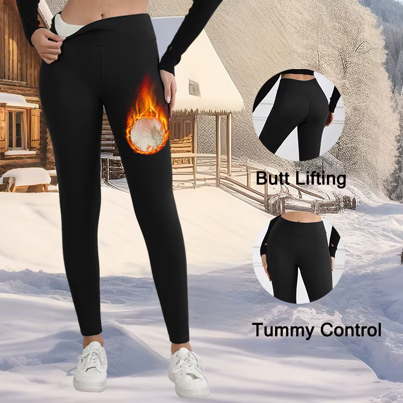Leggings chauds en polaire pour femmes, collants épais en velours, taille haute, élastiques, Slim, c