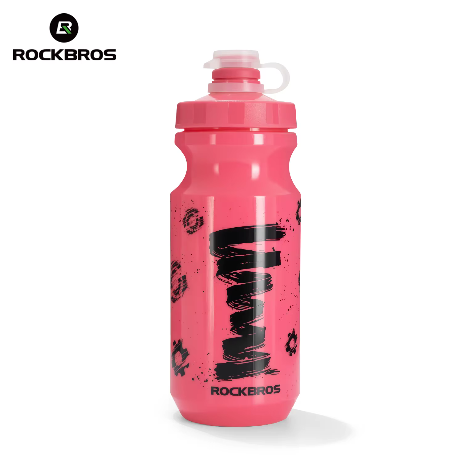 Bouteille d'eau de cyclisme ROCKBROS 600 ml, grande capacité, légère, type compression, avec couverc