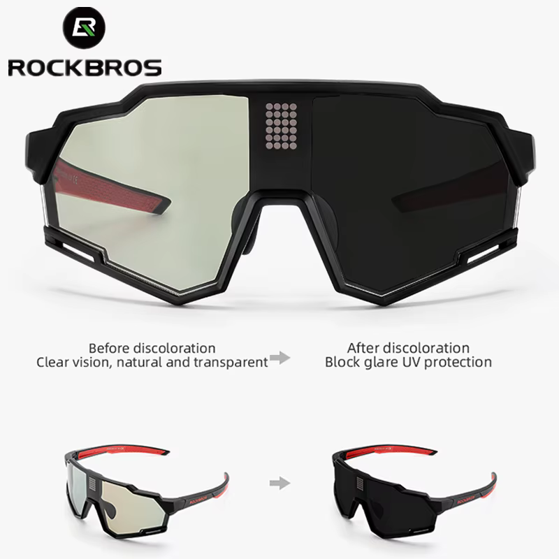 ROCKBROS Smart LCD lunettes photochromiques cyclisme lunettes polarisées UV400 électronique changeme